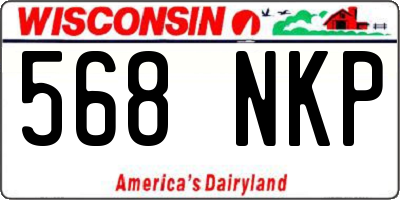 WI license plate 568NKP