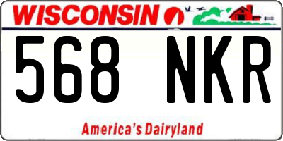 WI license plate 568NKR