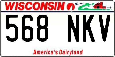 WI license plate 568NKV