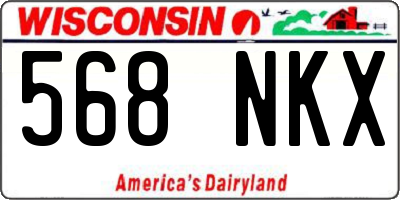 WI license plate 568NKX