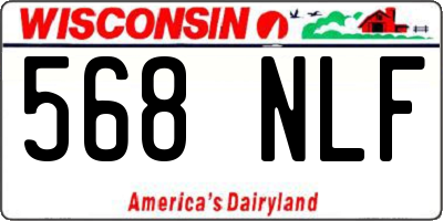 WI license plate 568NLF