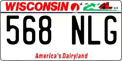 WI license plate 568NLG