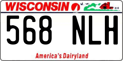WI license plate 568NLH