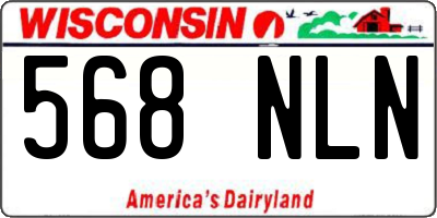 WI license plate 568NLN