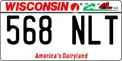 WI license plate 568NLT