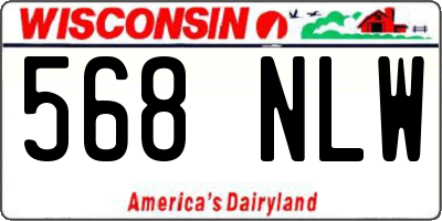 WI license plate 568NLW