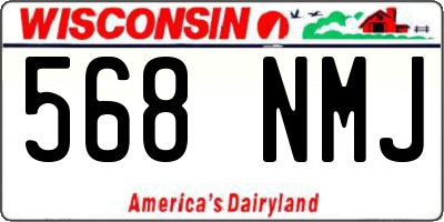 WI license plate 568NMJ