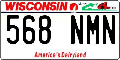 WI license plate 568NMN