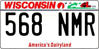 WI license plate 568NMR