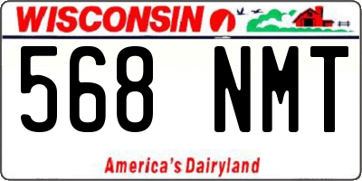 WI license plate 568NMT