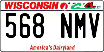 WI license plate 568NMV
