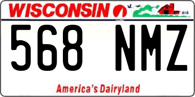 WI license plate 568NMZ