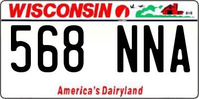 WI license plate 568NNA
