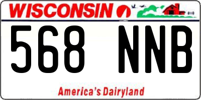 WI license plate 568NNB