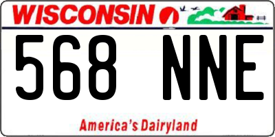 WI license plate 568NNE