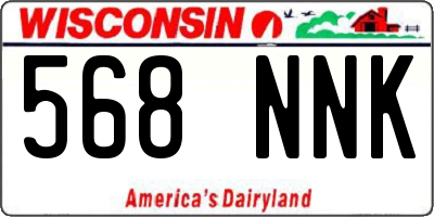 WI license plate 568NNK