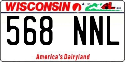 WI license plate 568NNL