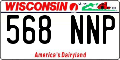 WI license plate 568NNP