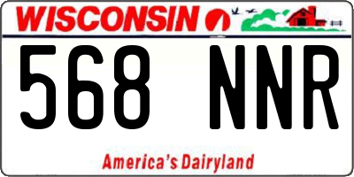 WI license plate 568NNR