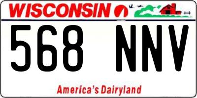 WI license plate 568NNV