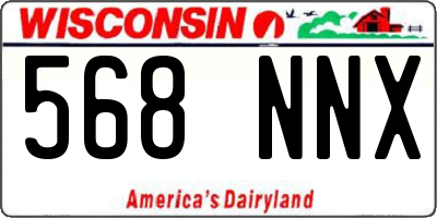 WI license plate 568NNX