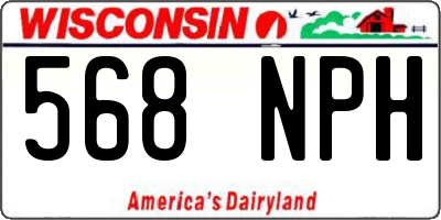 WI license plate 568NPH