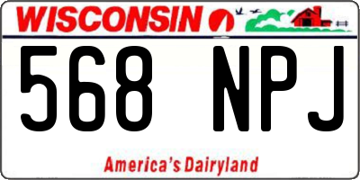 WI license plate 568NPJ