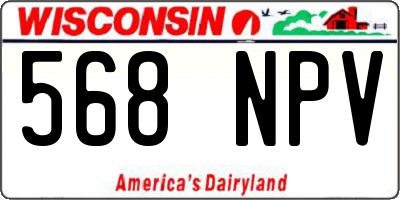 WI license plate 568NPV