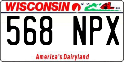 WI license plate 568NPX