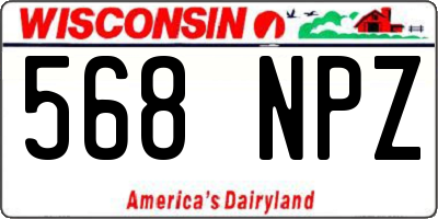WI license plate 568NPZ