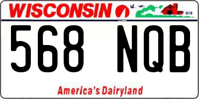 WI license plate 568NQB