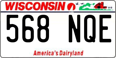 WI license plate 568NQE
