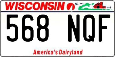 WI license plate 568NQF