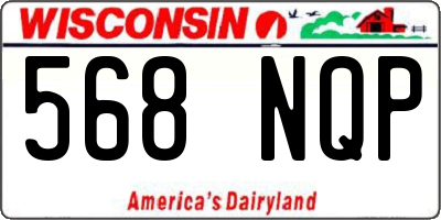 WI license plate 568NQP