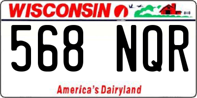 WI license plate 568NQR