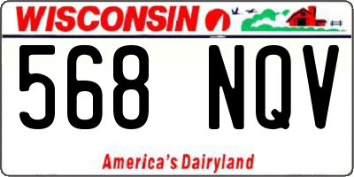 WI license plate 568NQV