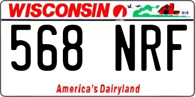 WI license plate 568NRF