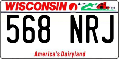 WI license plate 568NRJ