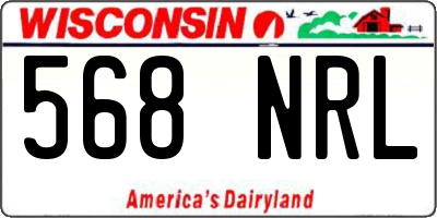 WI license plate 568NRL