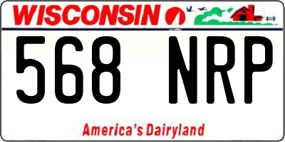 WI license plate 568NRP