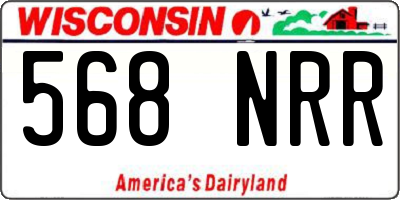 WI license plate 568NRR