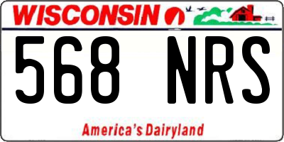 WI license plate 568NRS