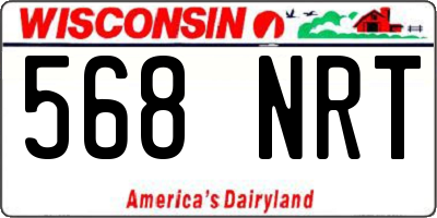 WI license plate 568NRT