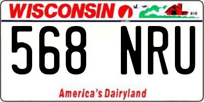 WI license plate 568NRU