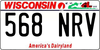 WI license plate 568NRV