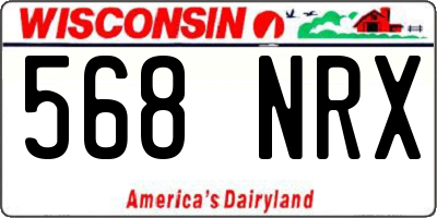 WI license plate 568NRX