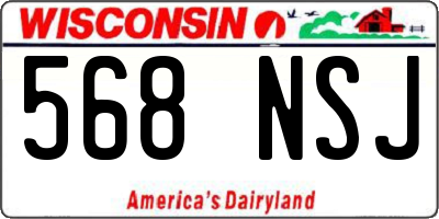 WI license plate 568NSJ