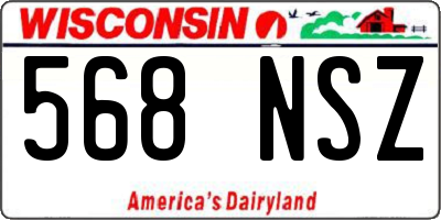 WI license plate 568NSZ