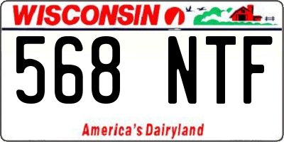WI license plate 568NTF