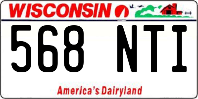 WI license plate 568NTI